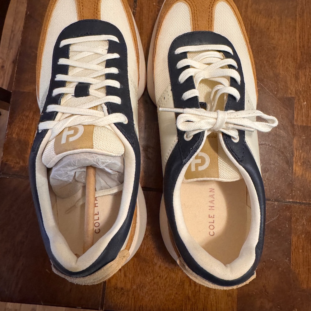 Cole Haan Cream and Tan Sneakers NWOT